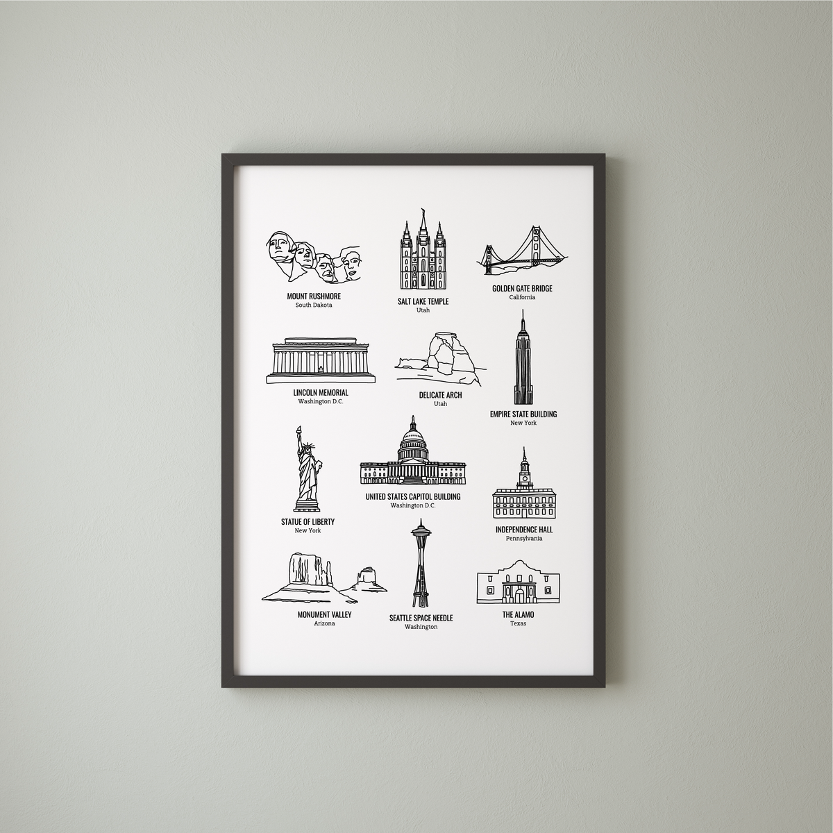US Landmarks Free Printable – Latter Day Baby