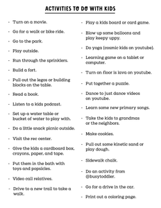 Activities to do With Kids