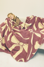 Load image into Gallery viewer, Mauve Ribbon Blanket
