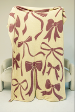 Load image into Gallery viewer, Mauve Ribbon Blanket

