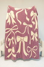 Load image into Gallery viewer, Mauve Ribbon Blanket
