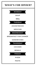 Load image into Gallery viewer, Whats For Dinner? Meal Planning Cookbook Download
