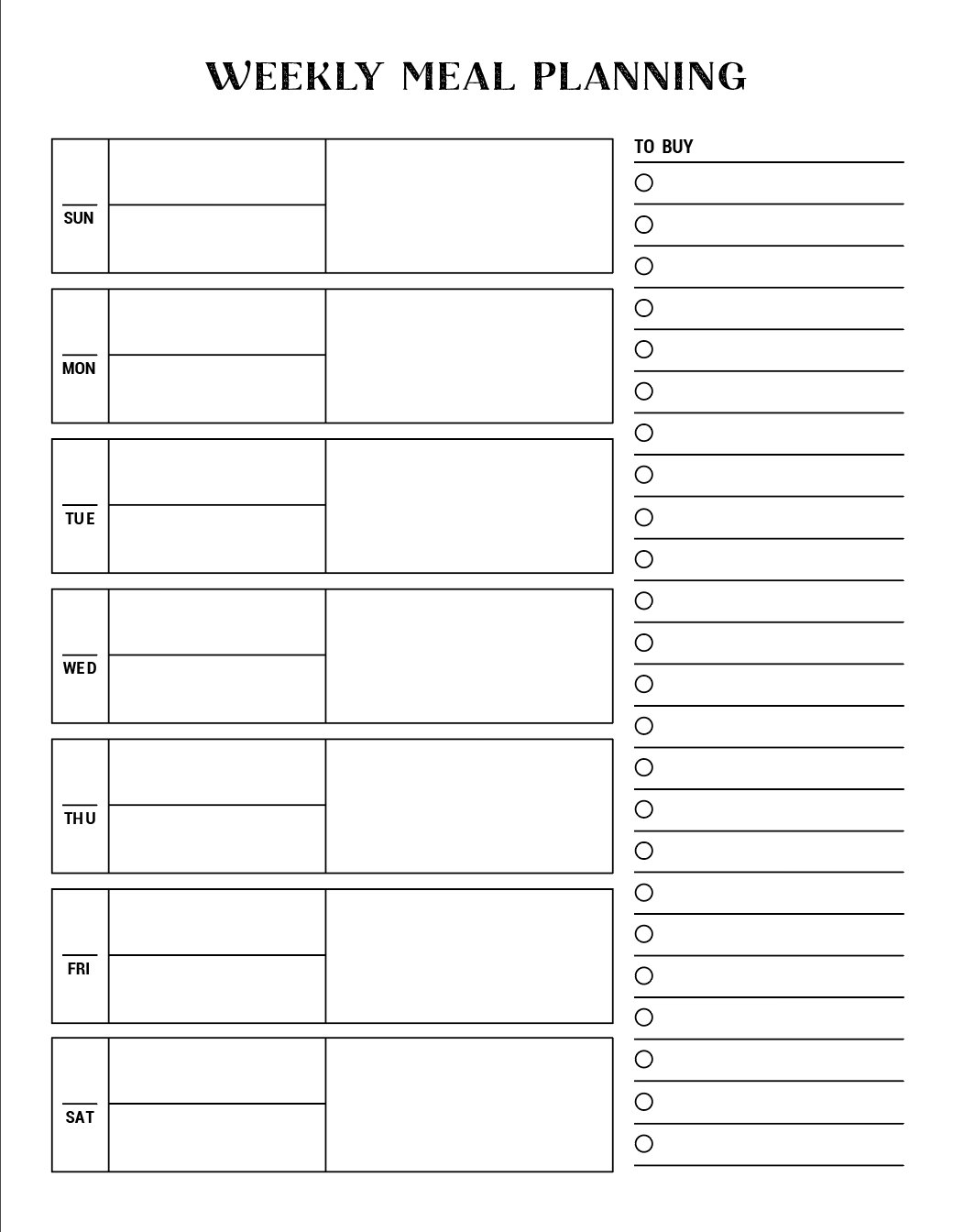 Whats For Dinner? Meal Planning Cookbook Download