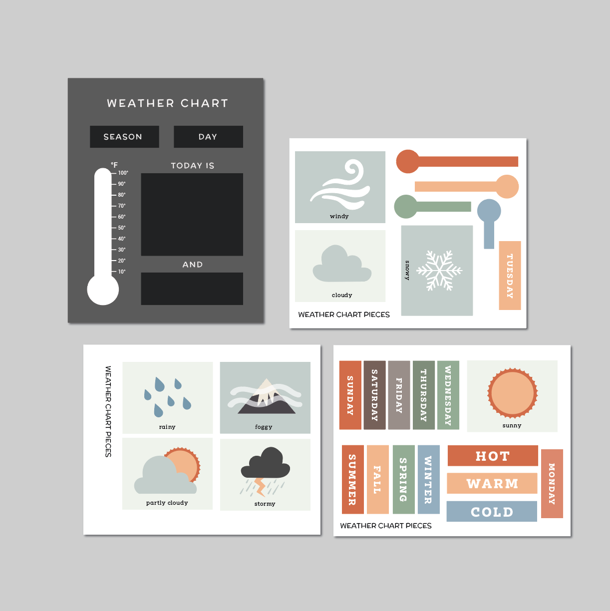 Back to School Posters and Weather Chart