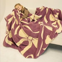 Load image into Gallery viewer, Mauve Ribbon Blanket
