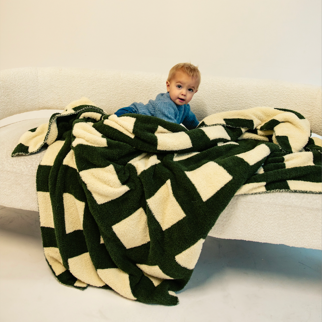 Green Checkered Blanket