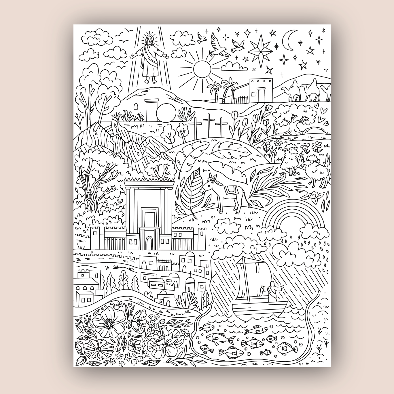Giant Easter Coloring Page Download