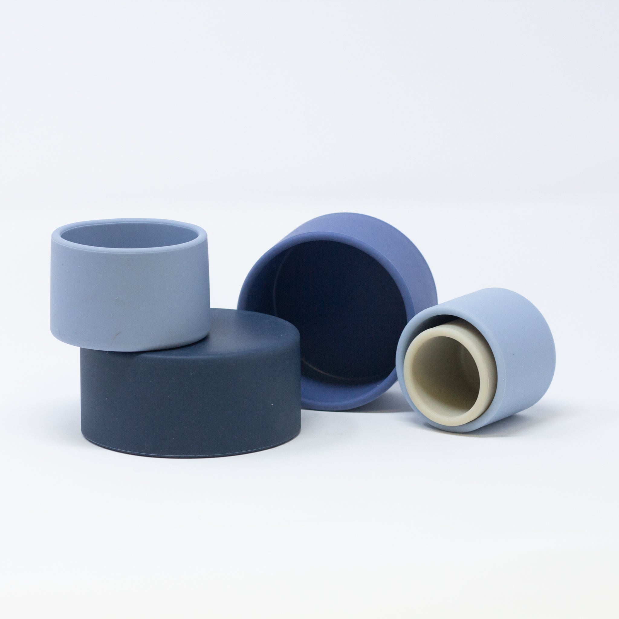 Silicone Stacking Bowls - Blue