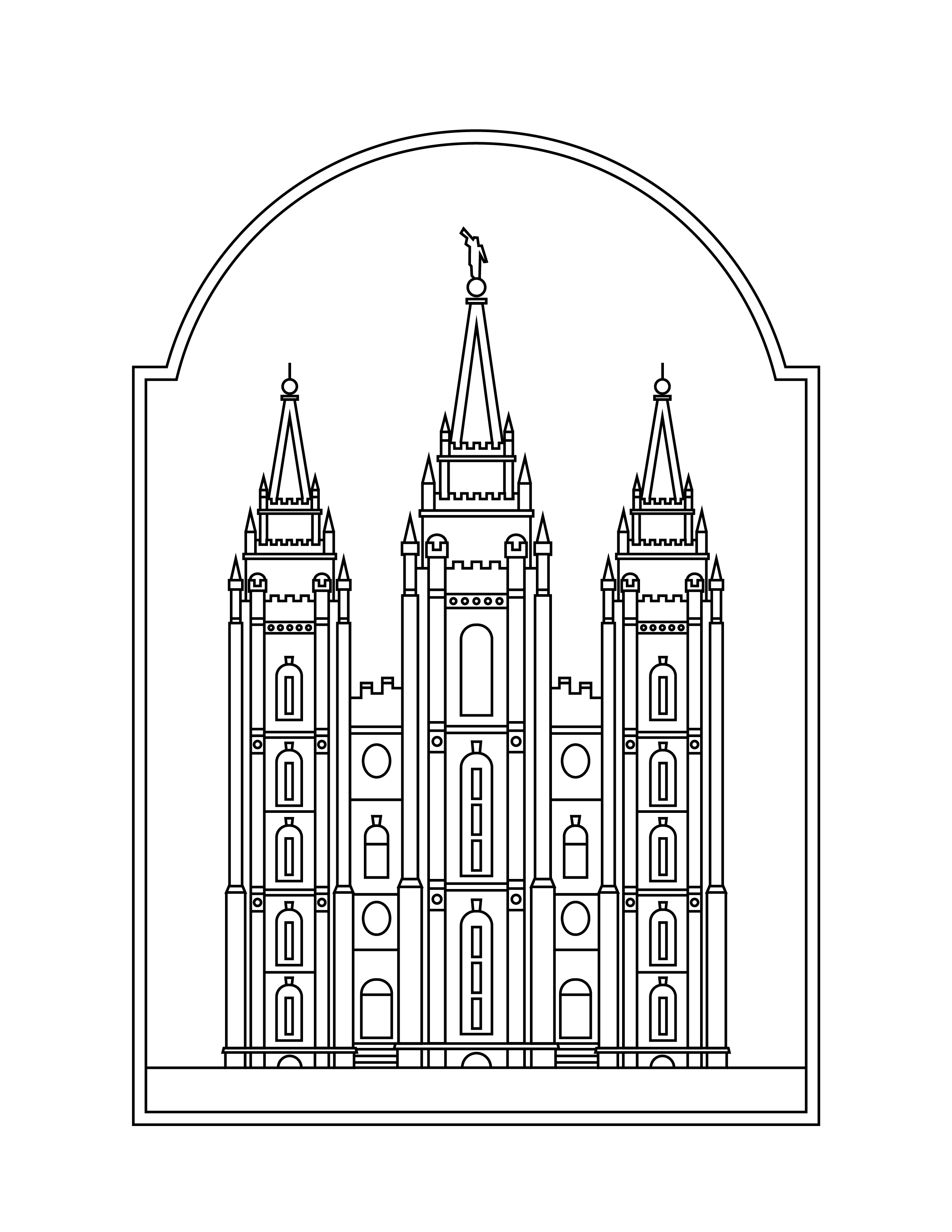 Salt Lake Temple Coloring Page