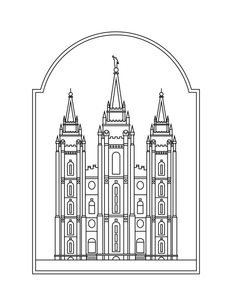 Salt Lake Temple Coloring Page