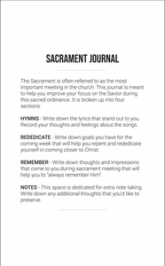 Sacrament Journal Floral Cover